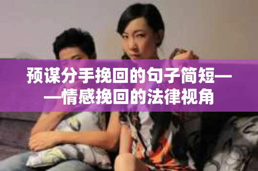 预谋分手挽回的句子简短——情感挽回的法律视角