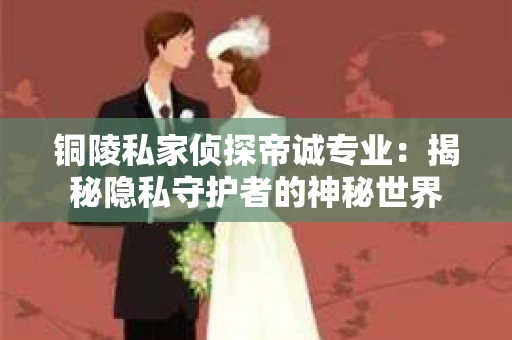 铜陵私家侦探帝诚专业：揭秘隐私守护者的神秘世界