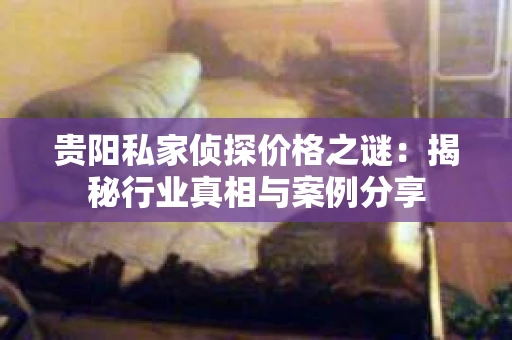 贵阳私家侦探价格之谜：揭秘行业真相与案例分享