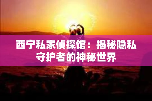 西宁私家侦探馆：揭秘隐私守护者的神秘世界