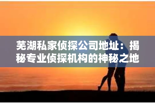 芜湖私家侦探公司地址：揭秘专业侦探机构的神秘之地