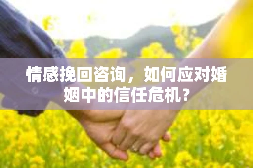 情感挽回咨询,如何应对婚姻中的信任危机? 情感挽回咨询,如何应对婚姻中的信任危机?