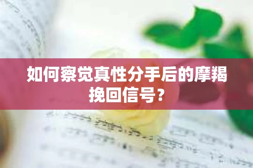 如何察觉真性分手后的摩羯挽回信号？